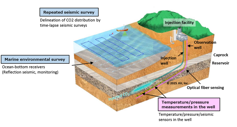 Schematic diagram of subsea CCS project