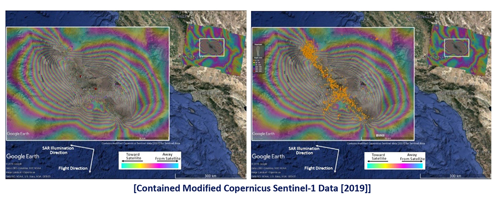 2019 California earthquake Differential interferogram (descending orbit) data image 02