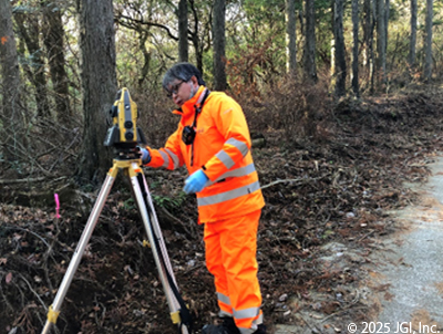 [Land surveying by Total Station]