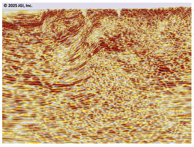 Application example in volcanic rock areas,  MDRS processing section (right) 