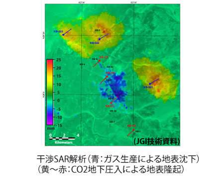 リモートセンシング開発・生産説明画像01干渉SAR解析画像